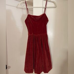 Abercrombie & Fitch Red Velvet Dress